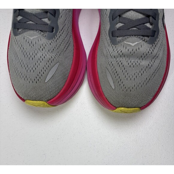 Hoka One One Bondi 8 Women's Running Shoes  Gray/Pink, Athletic size 8B - Picture 7 of 13